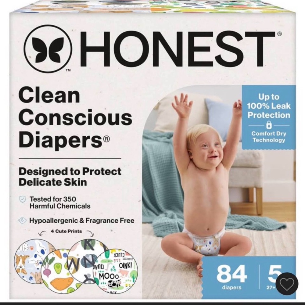 Honest Diapers Size 5 84 Count